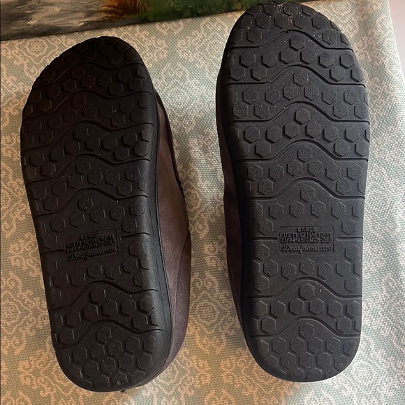Dearfoams Mens Slippers Gray Slip-On Loafers with Cushioned Sole Size Large - Picture 5 of 5